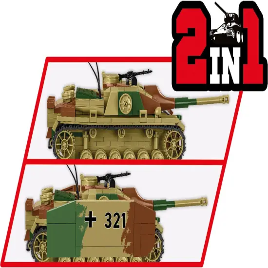 COBI Historical Collection WWII Sturmgeschutz III Ausf. G (2-in-1) TANK HUNTER TEAM - EXECUTIVE EDITION {6}