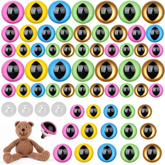 80Pcs Safety Eyes for Amigurumi with Washers,12/15/18mm {1}