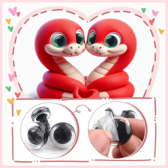 64 Set Glitter Safety Eyes - 18mm {3}