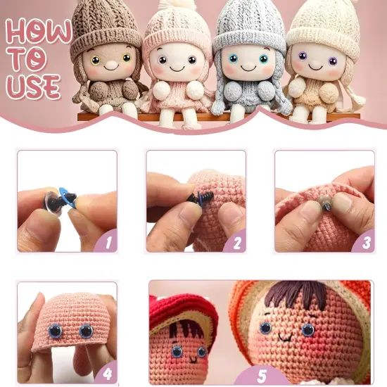 100 Sets Large Safety Eyes and Noses - 16mm to 30mm {2}