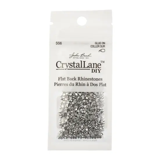 Crystal Lane DIY SS6 Glass Flatback Rhinestones, 1440pcs Metallic Silver {3}