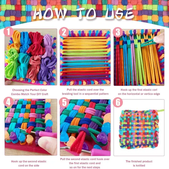 Pot Holder Loom Kit for Kids, Weaving Looms Toys for Kids and Adults {2}