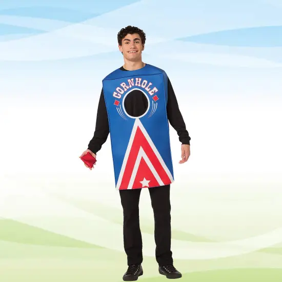 Cornhole Adult Costume Tunic with Beanbags Funny Game Outfit {4}