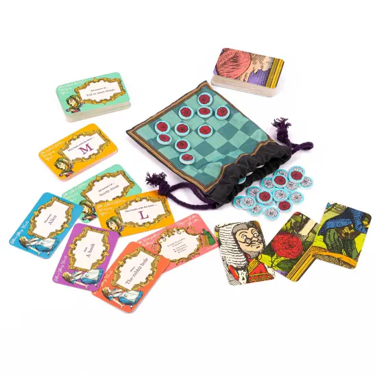 Professor Puzzle: The Mad Hatter's Tea Party Games - 6 Delightfully Whimsical Classic Games, A Wonderland Twist, Travel Drawstring Bag, Kids Ages 7+ {4}