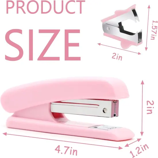 Pink Stapler, Desktop Stapler, 25 Sheet Capacity, includes 1000 Staples and Staple Remover {5}