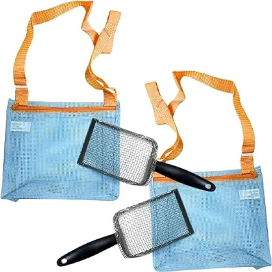 4E's Novelty 2 Set Shark Tooth Sifter &ndash; Packable Beach Toy Set {6}