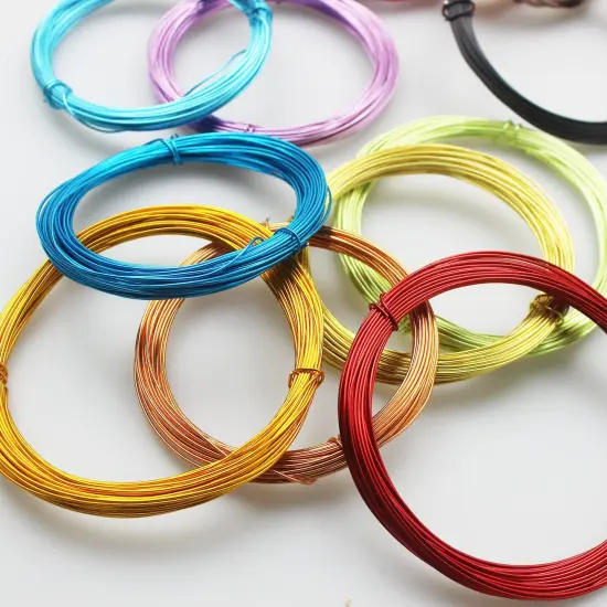 25 Rolls 820 Feet Colored Aluminum Craft Wire 0.8 mm Flexible Metal Artistic Jewelry Beading Wire, Each Roll 32.8 Feet, 25 Colors {4}