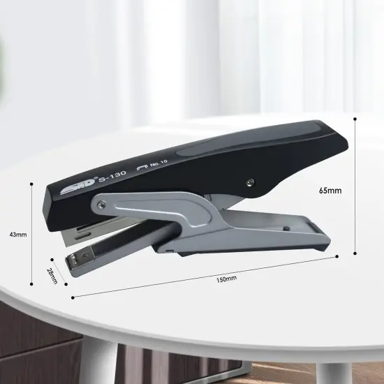 Handheld Plier Stapler, Desktop Stapler, Sturdy Metal Hand Stapler for Office, School and Home, Only Can Use with NO.10 Staples, Black, 2024 Gifts {4}