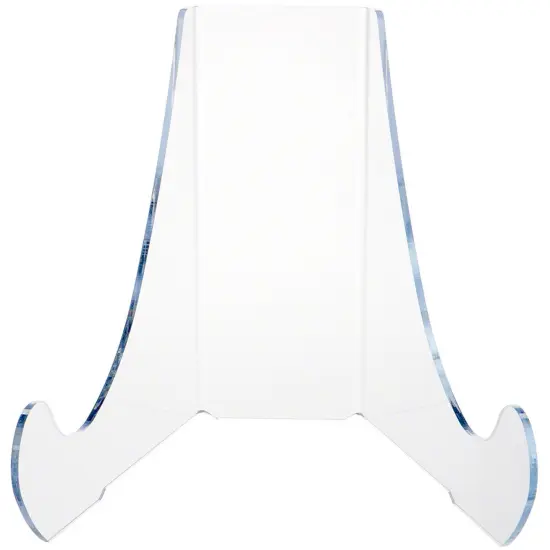 Plymor Clear Acrylic Flat Back Easel With Rounded Support Ledges, 12" H x 13.5" W x 12" D {3}