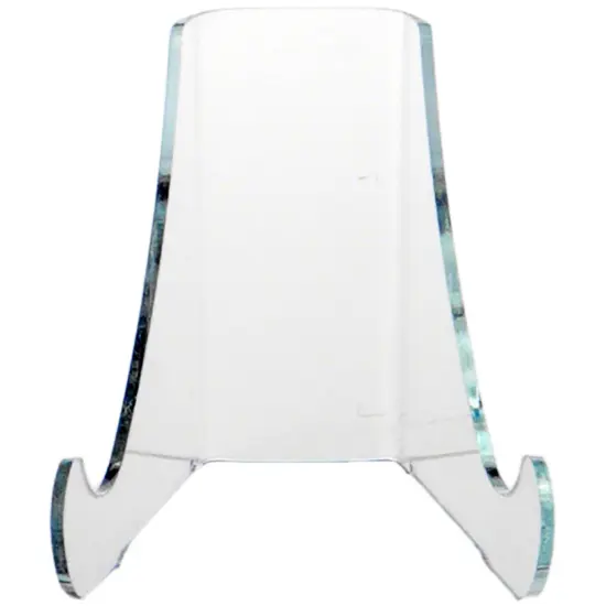 Plymor Clear Acrylic Flat Back Easel With Rounded Support Ledges, 3" H x 3" W x 3.25" D {3}
