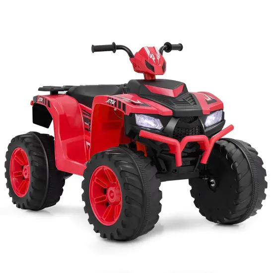Honeyjoy 24V Kids Ride-On Electric ATV 4-Wheeler Quad Car with Wireless Connection Black/Blue/Pink/Red/Purple {1}
