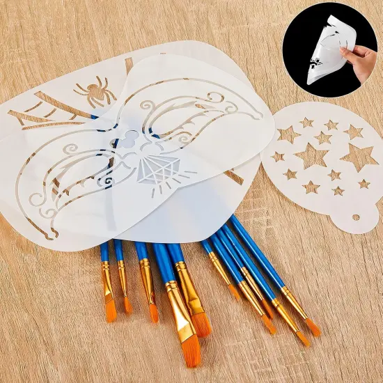 40 Pcs Halloween Face Paint Stencils	[image-dependent] {2}