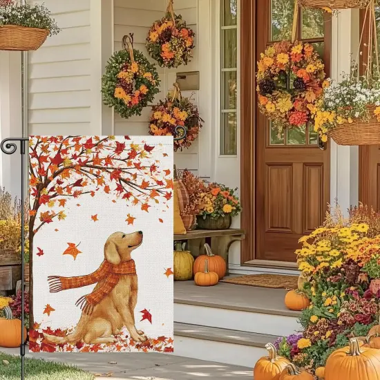 12x18 Inch - Welcome Fall Maple Garden Yard Flag(Multicolor) {4}