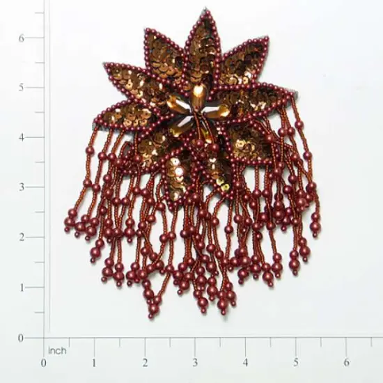 Sunburst Sequin Applique/Patch Bronze {1}