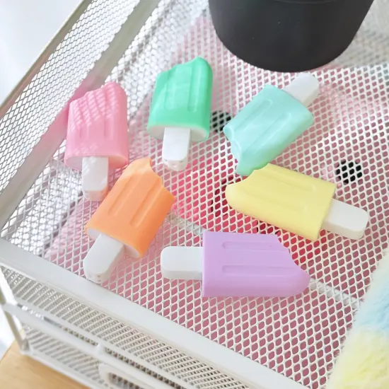 Wrapables Cute and Colorful Highlighters, Marker Pens, Stationery Supplies (Set of 6), Popsicle {5}