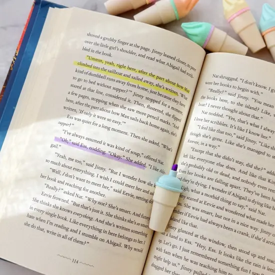 Wrapables Cute and Colorful Highlighters, Marker Pens, Stationery Supplies (Set of 6), Ice Cream {3}