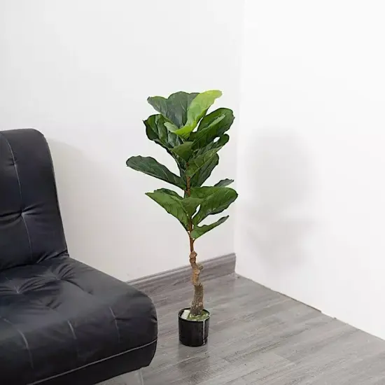 2 Green 3 ft Fig Tree Potted Artificial Plants Wedding Party Home Decorations {2}