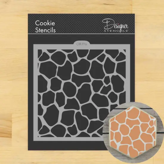Giraffe Skin Cookie & Craft Stencil | CM196 by Designer Stencils | Cookie Decorating Tools | {1}