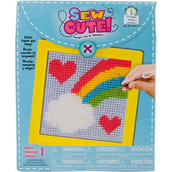 Colorbok Sew Cute! Needlepoint Kit-Rainbow {1}