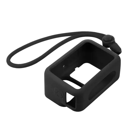 Insten 2 Pack of Silicone Protective Case Compatible with GoPro Hero 9 10 with Lanyard and Lens Cap, Soft Rubber Case, Black {5}