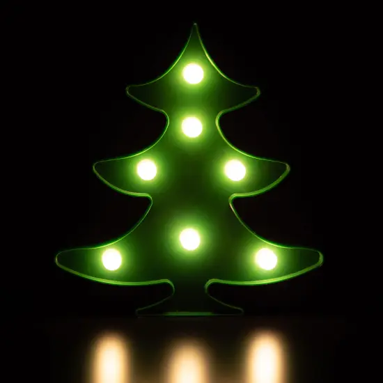 Northlight LED Lighted Christmas Tree Marquee Wall Art - 8.75" - Green {1}