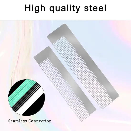 3Pcs Diamond Drawing Ruler Mesh Ruler Grid Stainless Steel 5D Diamond Drawing Ruler Tool DIY Diamond Drawing Ruler Accessories with 240 400 Blank Grids for Diamond Drawing Round Full Partial Drill {2}