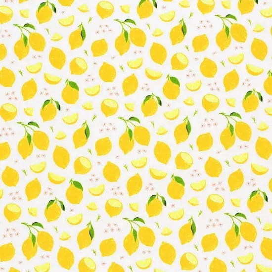 Lemony Lemons Printed Spandex Fabric {1}