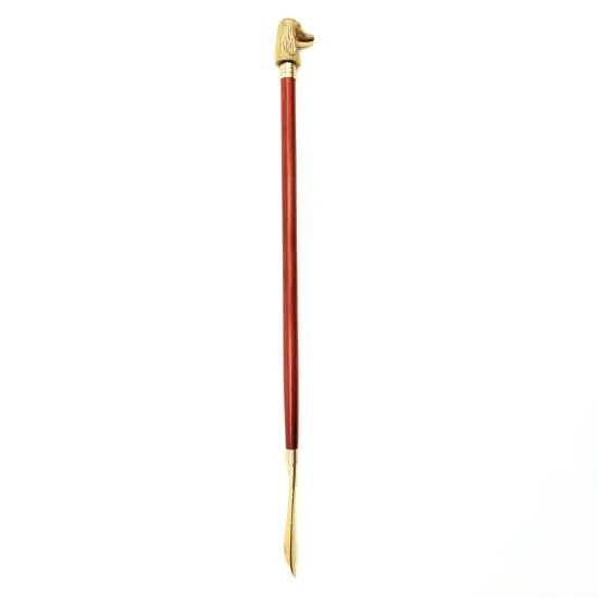 Dog-Shaped Metal Handle Wooden Shoehorn &ndash; 30" {2}