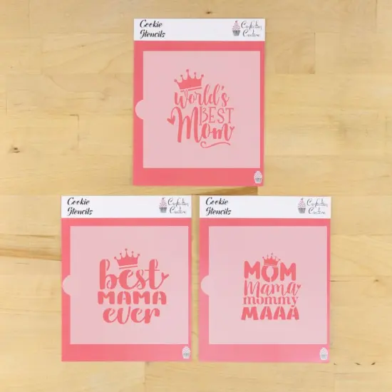 Best Mom 3 Piece Cookie Stencil Bundle {1}