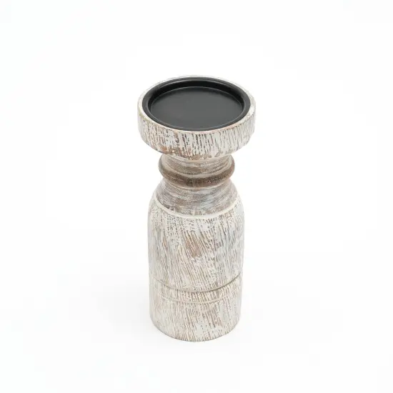 Decorative Wooden Centerpiece Candle Holder- 3.5" X 9" {3}