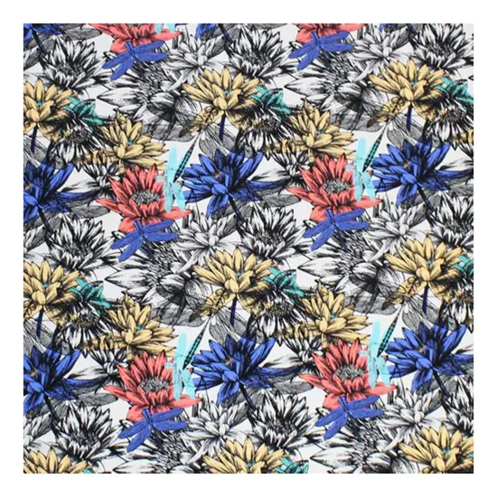 Unfinished Daisies Printed Stretch Spandex Fabric {3}