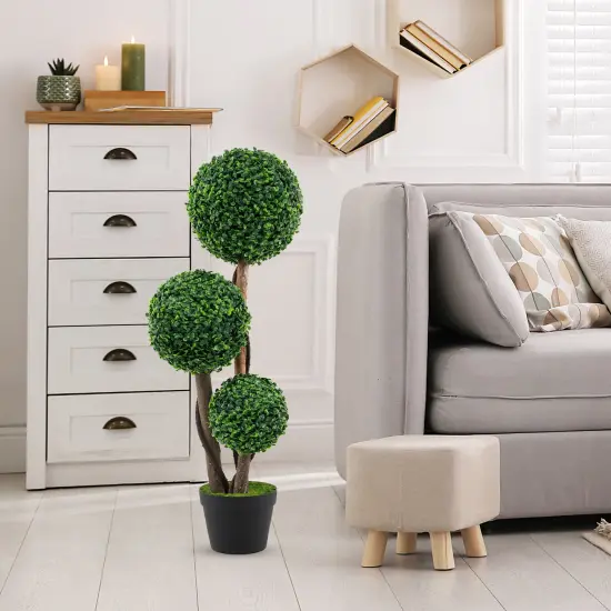 36 Inch Green Tall Artificial Boxwood Topiary Tree in Pot Perfect for Indoor-Outdoor Decor {2}