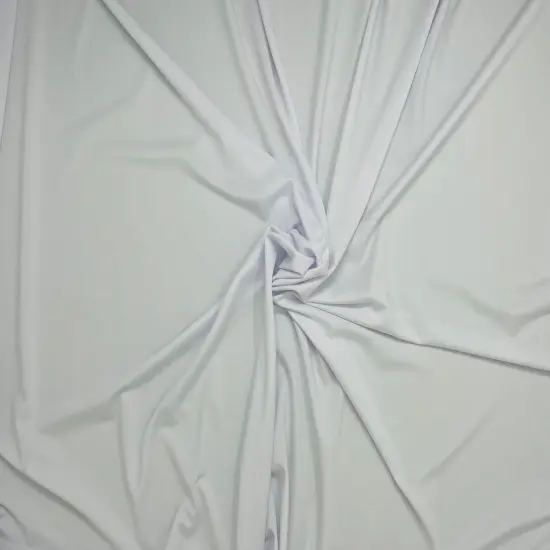 1 Yard Tricot Knit Casino Solid Fabric Smooth Stretch Polyester 58"-60" Inch Width White {1}