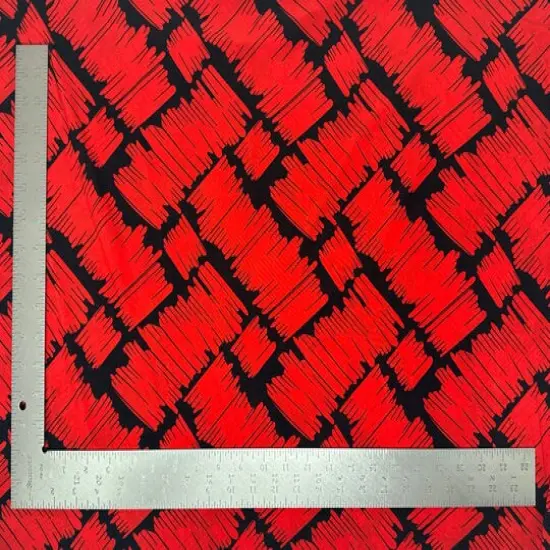 1 Yard ITY Knit Geometric Fabric Lightweight Stretch Fabric with Bold Print for Apparel Projects 58"60"Width Ivory {3}