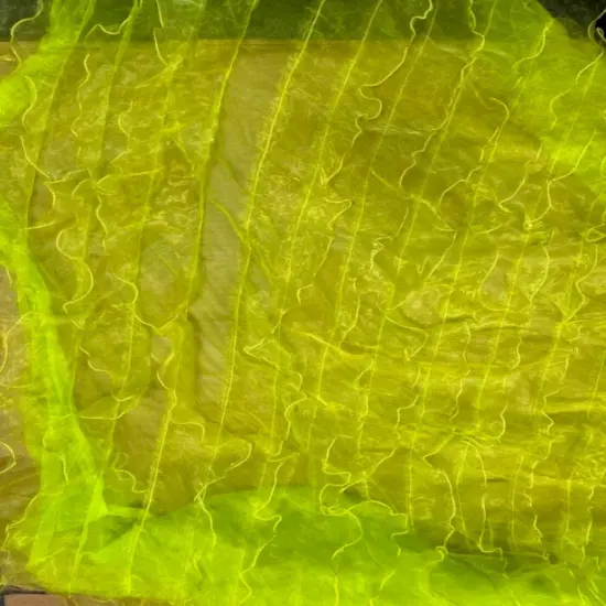 1 Yard Ruffle Organza Fabric Sheer Voluminous for Dresses Backdrops 52&ndash;54 inches Wide Decor & DIY Projects Turquoise {4}