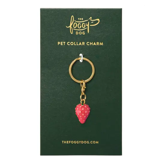 STRAWBERRY DOG COLLAR CHARM {4}