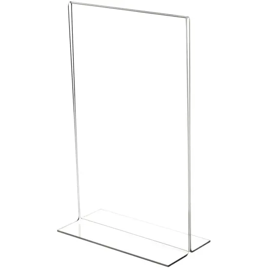 Plymor Clear Acrylic Sign Display / Literature Holder (Bottom-Load), 8.5" W x 14" H {2}