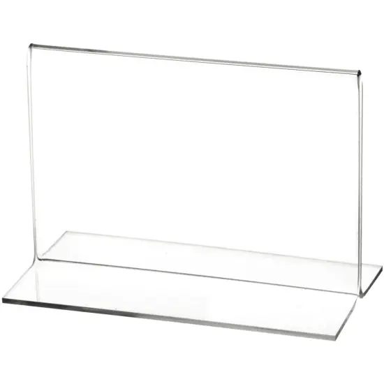 Plymor Clear Acrylic Sign Display / Literature Holder (Bottom-Load), 5.5" W x 3.5" H {2}