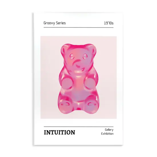 Stupell Industries Intuition Phrase Candy Bear Wall Plaque Design by LSR Design Studio {1}