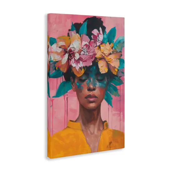 Stupell Industries Woman With Floral Headdress Canvas Design by LSR Design Studio {3}