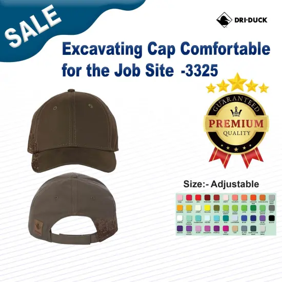 DRI DUCK® Excavating Cap Comfortable for the Job Site Dark Brown {3}