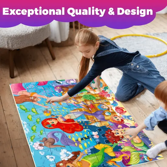 2x3 FT Giant Floor Puzzles for Kids Ages 4-6 | Mermaids {4}