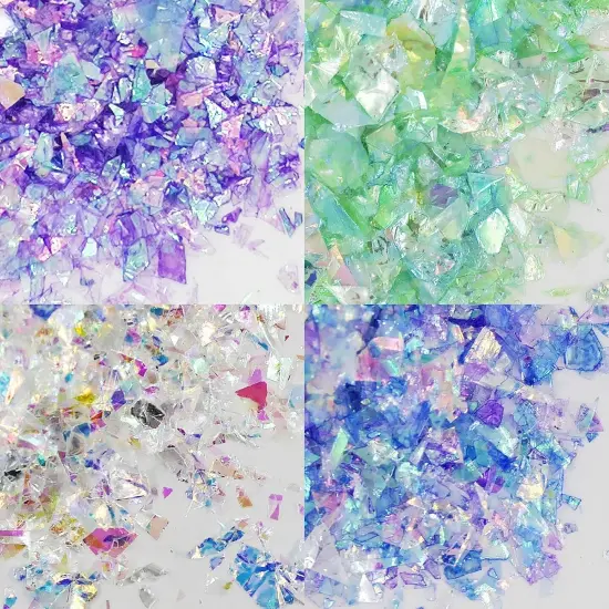 14 Colors Resin Chunky Glitter Flakes Irregular Iridescent Sparkles Glitters Confetti Craft Supplies {4}