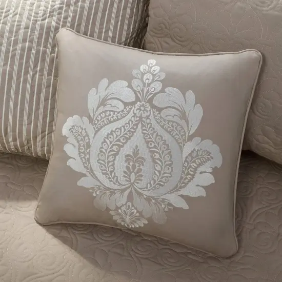 Microfiber 6-Piece Quilted Daybed Cover Set with Pillow Khaki {2}