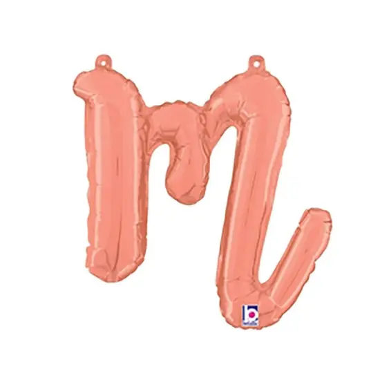 Betallic&reg; 14 inch Script Letter M Rose Gold Air Fill Only {3}