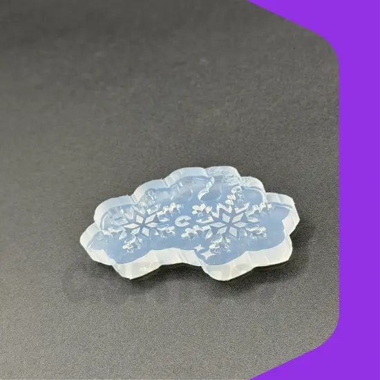 Snow Flake Dangle Earring Silicone Mold (small version) (C15) {3}