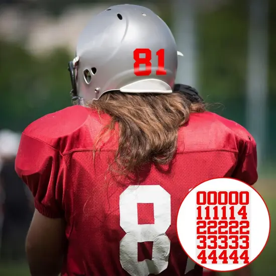 102 Pcs Sports Helmet Numbers Sticker 1.25 Inch Vinyl Decals Self-Adhesive Hockey, Baseball, Football, Lacrosse, Batting Helmet Numbers {2}