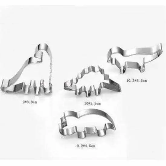 4 PC Dinosaur Cookie Cutters Set {2}