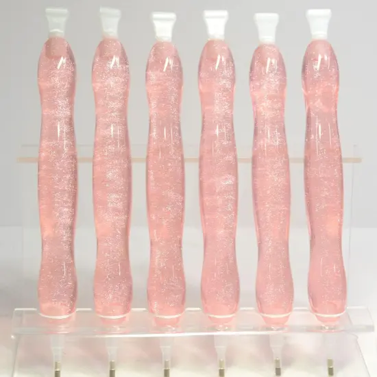 Handmade 5D Diamond Painting Art Drill Pen Kit Tool with 14pc Thin Tips and 10 Waxes Glitter Pink {2}