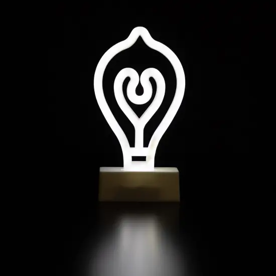 Northlight LED Bulb Neon Table Light - 8.5" White {1}